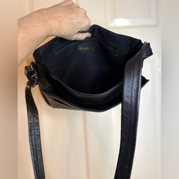 Tignanello Black Shoulder Bag Hand painted - Picture 3 of 4